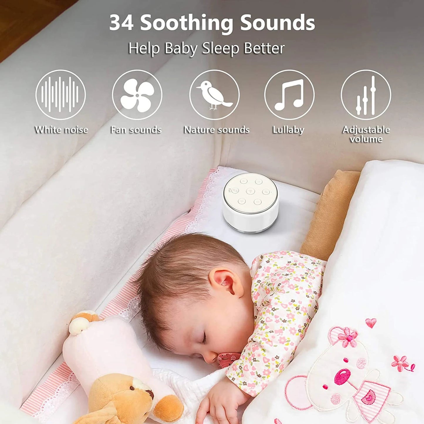 White Noise Machine Desktop For Better Sleep  – Enhanced Sleep & Relaxation Solution