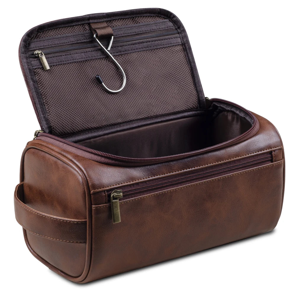 Leather Toiletry Bag for Men and Women