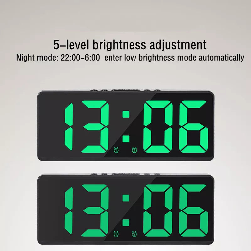 Digital Alarm Clock: clear LED display