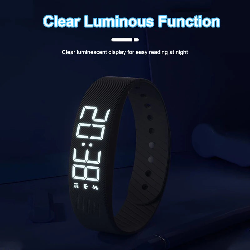 Smart Waterproof Fitness Bracelet with Pedometer & Vibration Alarm