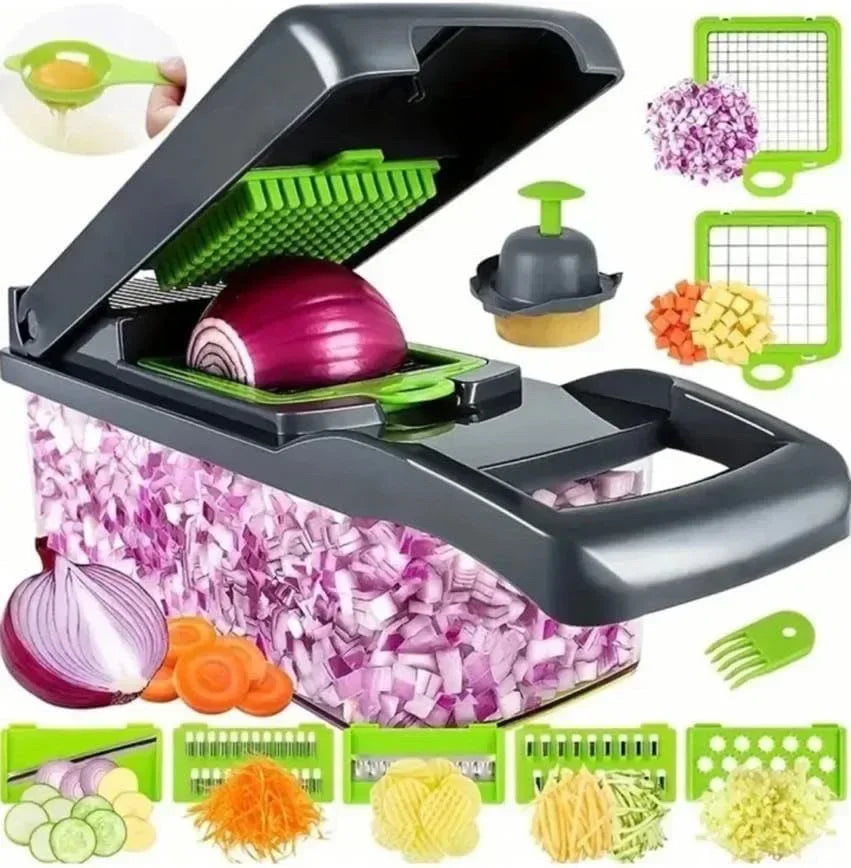 Multifunctional Vegetable Chopper &amp; Slicer with 7 Blades