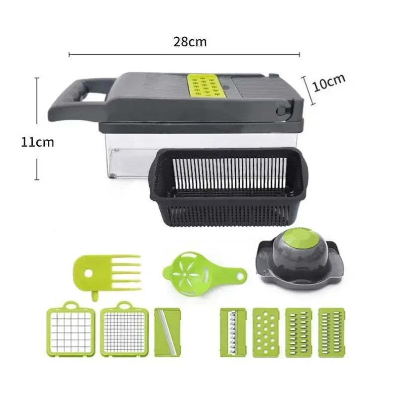 Multifunctional Vegetable Chopper &amp; Slicer with 7 Blades