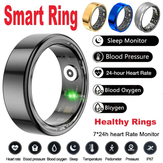 Smart Fitness Ring - Heart Rate, Blood Oxygen, Sleep & Activity Tracker for Android iOS