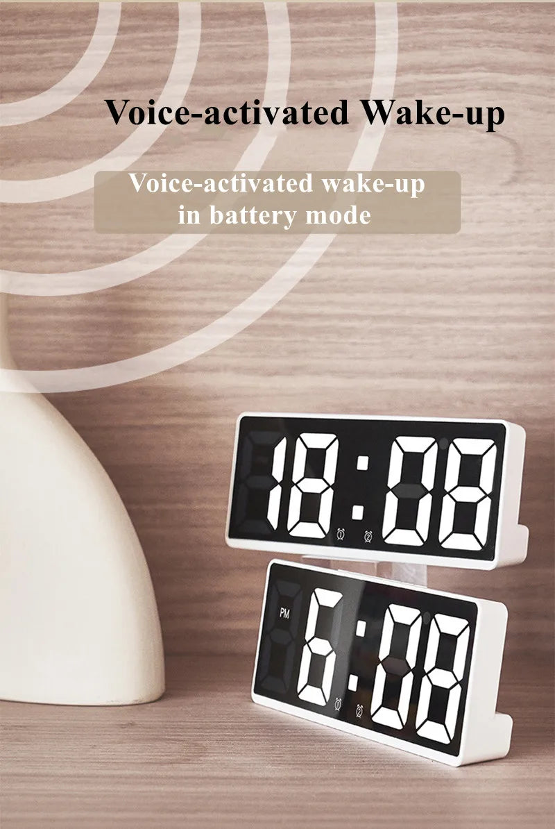 Digital Alarm Clock: clear LED display