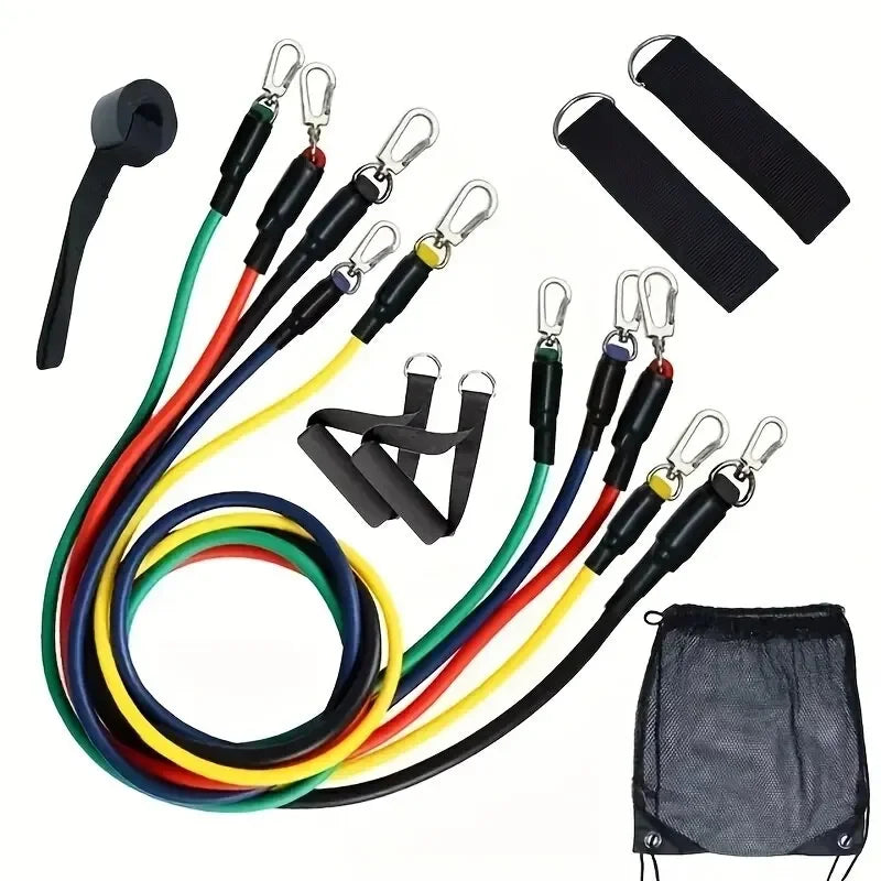 11pcs Resistance Bands Set – Portable Fitness Equipment for Full-Body Workouts